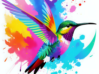 Wasserfarben Kolibri