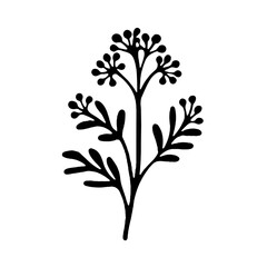 Verbena Icon Illustration with Glyph Style. SVG Vector