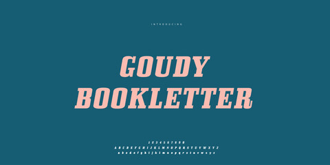 Hand drawn elegant alphabet letters font and number. Classic Lettering Minimal Fashion Designs. Typography modern Sen serif fonts regular decorative vintage concept. vector illustration © SyedMuhammad