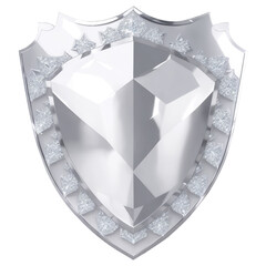 diamond shield in white