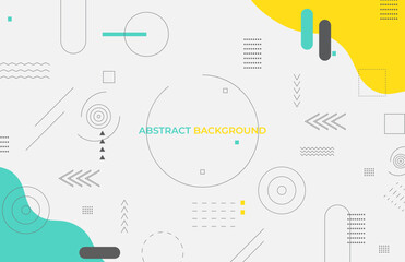 Flat abstract background with geometric shapes