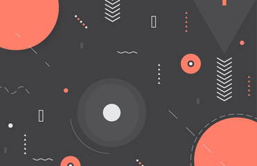 Flat abstract background with geometric shapes