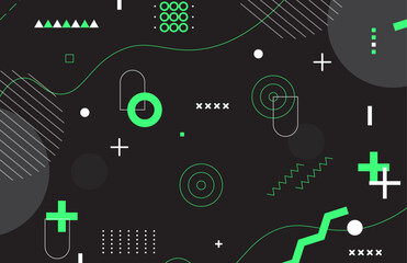 Flat abstract background with geometric shapes