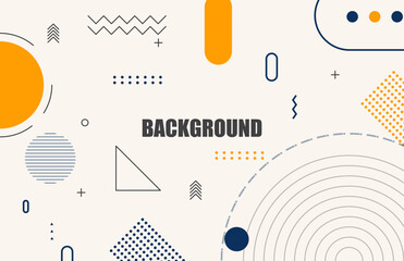 Flat abstract background with geometric shapes