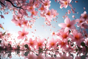Art floral spring or summer background 
