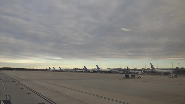 Washington DC The tarmac at the Dulles International Airport. 