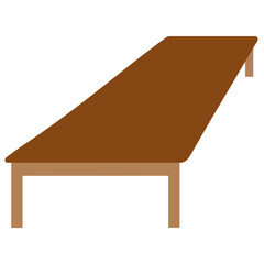 brown table Isolated on a white background