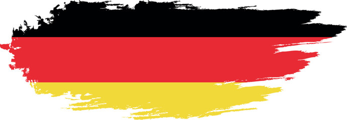 Germany flag on brush paint stroke.
