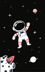 Naklejka premium astronaut in space
