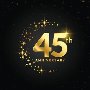 Majestic 45th Anniversary Tailored Image Design with Stunning Vectors and Background
