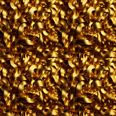 Gold Seamless pattern. Gold background. Luxury shiny gold texture Perfect for wallpaper, web backgrounds. Good quality for repeating design. Generative AI. Edited in photoshop