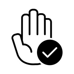 Solid black icon for Permission