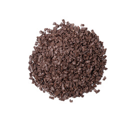 Chocolate Sprinkle Pile Isolated, Candy Sprinkles Flakes, Sweet Brown Flakes Glaze Decoration