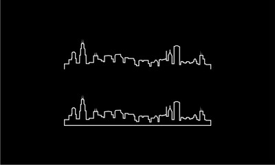 Obraz premium Chicago skyline logo design