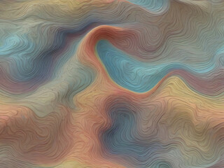 Obraz premium Color topographic map seamless pattern. Abstract background with earth natural color.