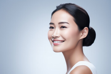 Elegant Asian woman with sleek hair