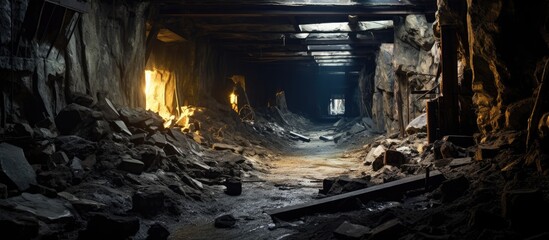 In deserted uranium mines