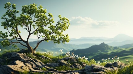 Obraz premium Trees Field, HD, Background Wallpaper, Desktop Wallpaper 