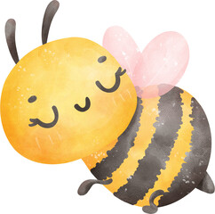 Cute Honey bee watercolor