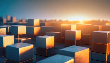 Abstract Background with Cubes