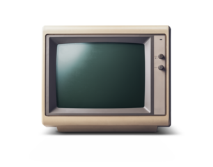 Vintage outdated computer monitor