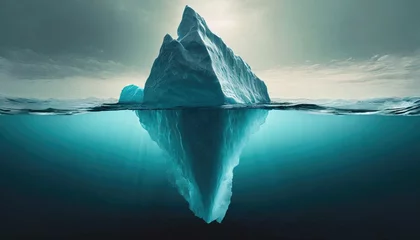  iceberg concept, underwater risk, dark hidden threat or danger concept © Marko
