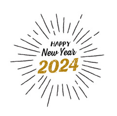 Fototapeta na wymiar happy new year 2024 design