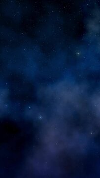 blue sky with clouds and stars, vertical video, night sky background with stars