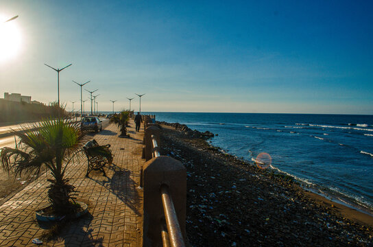 view of the sea from the pier