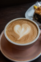 Obraz premium cup of cappuccino with heart