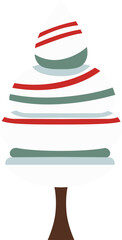 Fototapeta premium Unique Christmas Tree Illustration
