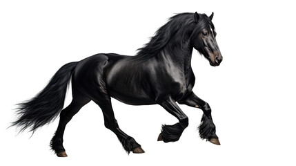 Obraz na płótnie Canvas Black horse . Isolated on Transparent background.