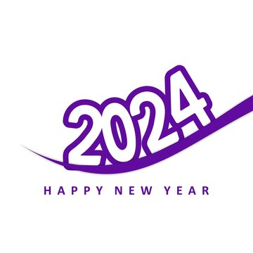 graphic image of the numbers 2024 in purple with a purple swoosh underneath