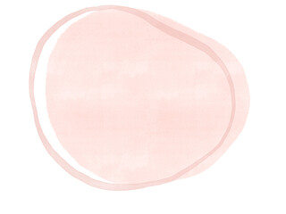 Abstract watercolor stain organic freeform shape with line