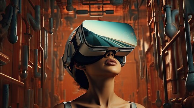 Cutting-edge VR technology, immersive simulations, digital immersion, futuristic device, interactive immersion. Generated by AI.