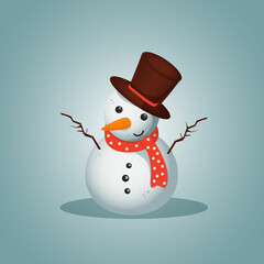 snowman with hat