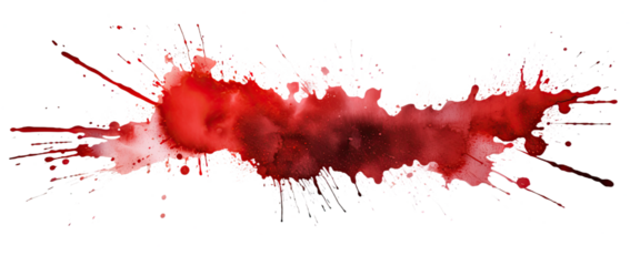 Dark Drops of blood, blood splash, blood spot. Isolated on Transparent background.