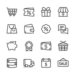 E-commerce icon set vector illustration