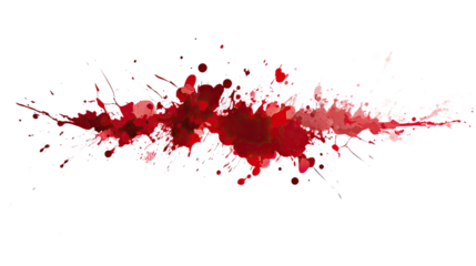 Dark Drops of blood, blood splash, blood spot. Isolated on Transparent background.