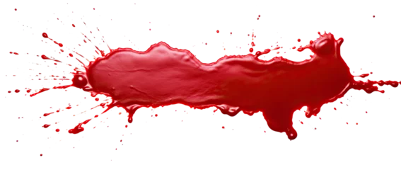 Deurstickers Dark Drops of blood, blood splash, blood spot. Isolated on Transparent background. ©  Mohammad Xte