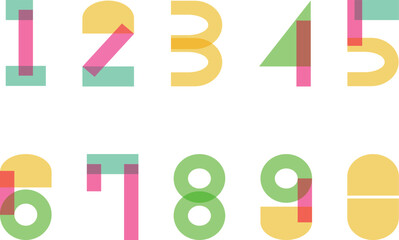 ネオンフィルムの数字セット1