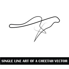 Easy Simple Line Cheetah Vector Creative Concept: Elegance in Minimalist Motion 