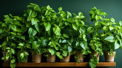 Fototapeta na wymiar Green Plants Hanging Garden, HD, Background Wallpaper, Desktop Wallpaper 