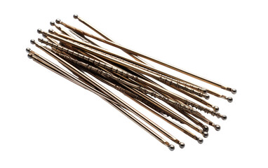 A Realistic Image of Bobby Pins, Your Everyday Hair Styling Essential on White or PNG Transparent Background