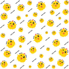 Cute cartoon chick seamless pattern   for printing on various objects.
