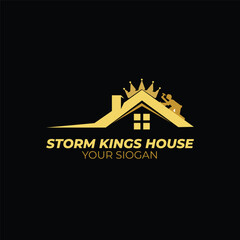 storm kings house logo template