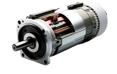 Exploring the Realistic Details of Brushless Technology on White or PNG Transparent Background