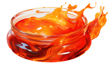 Cooling Comfort A Realistic Image of Burn Gel in Action on White or PNG Transparent Background