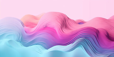 Abstract pastel colors 3d wave background. Wave banner. Abstract background in soft pastel colors