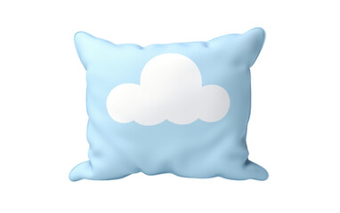 A Realistic Image Showcase of Plush Cloud Inspired Cushions on White or PNG Transparent Background